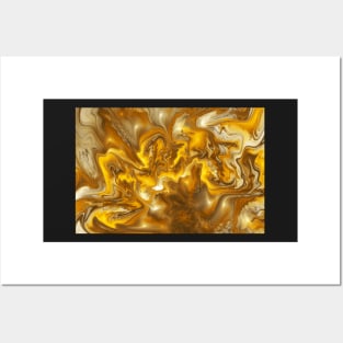 Golden marble Posters and Art